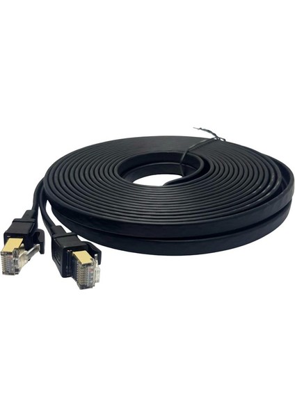 Ironstar 15METRE Cat8 Ethernet Flat Kablo RJ45 - 40GBPS Hız Destekli