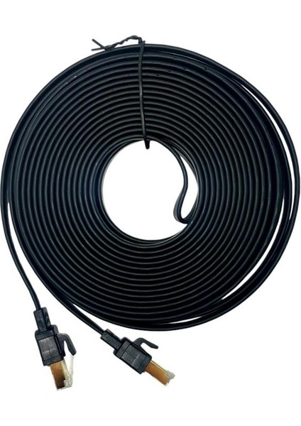 Ironstar 15METRE Cat8 Ethernet Flat Kablo RJ45 - 40GBPS Hız Destekli