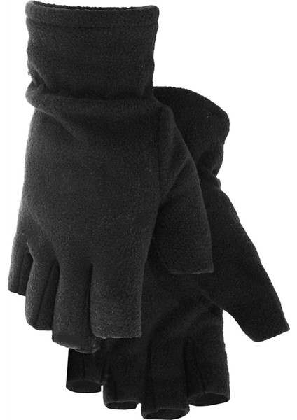Siyah Unisex Parmaksız Yarım Parmak Polar Eldiven, Kışlık, Pamuklu, Dokuma Malzeme fiyatları