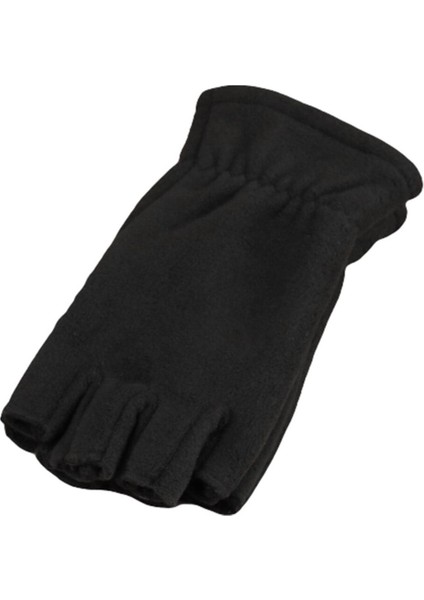 Siyah Unisex Parmaksız Yarım Parmak Polar Eldiven, Kışlık, Pamuklu, Dokuma Malzeme modelleri