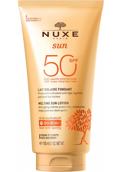 Sun Melting Lotion High Protection Face And Body SPF50 150 ml