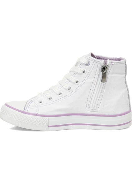LOREN.F5FX Beyaz Kız Çocuk High Sneaker
