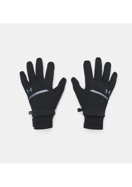 Kadın Spor Fleece Koşu Eldiveni, Rahat ve Şık Tasarım, Siyah, Polyester, Dokuma