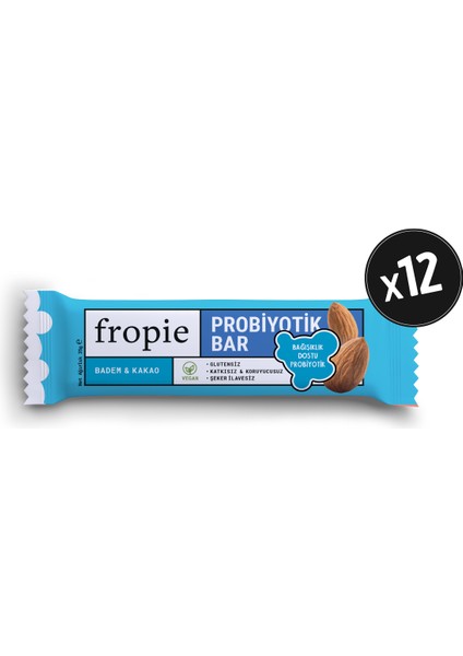 Badem & Kakaolu Probiyotik Bar - 35 g - 12 adet