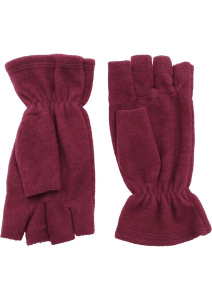 Bordo yarım parmak termal polar eldiven, unisex, şık ve rahat kullanım sağlar. modelleri