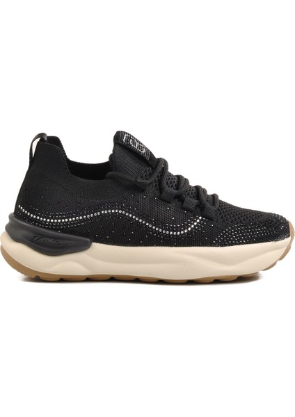 Siyah Triko Hafif Kadın Sneaker 25Y310-4 Z