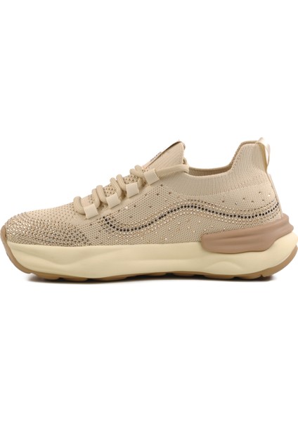 Bej Triko Hafif Kadın Sneaker 25Y310-4 Z