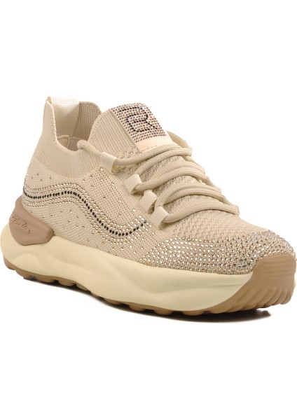 Bej Triko Hafif Kadın Sneaker 25Y310-4 Z