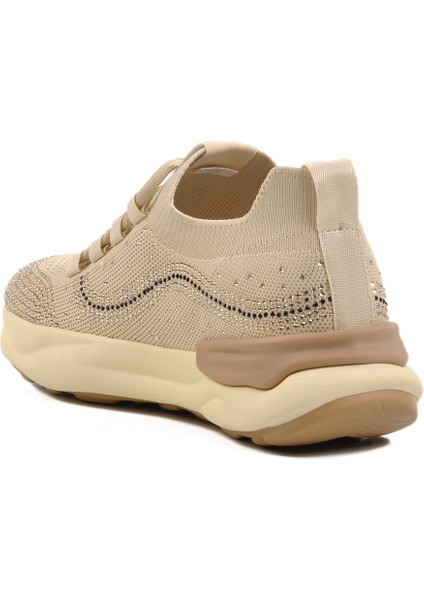 Bej Triko Hafif Kadın Sneaker 25Y310-4 Z