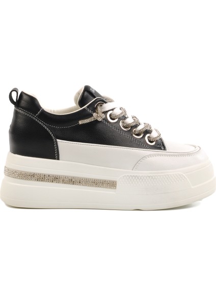 Siyah Yüksek Taban Kadın Sneaker 25Y492 Z