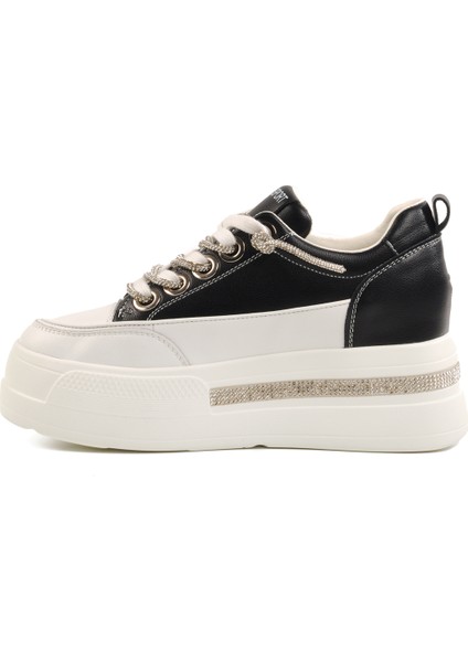 Siyah Yüksek Taban Kadın Sneaker 25Y492 Z