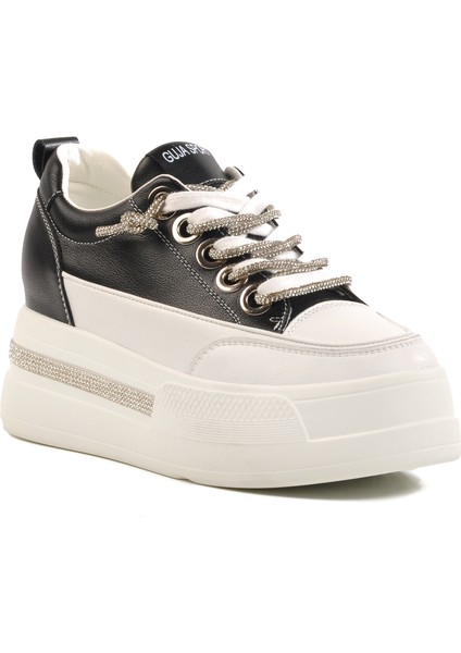 Siyah Yüksek Taban Kadın Sneaker 25Y492 Z