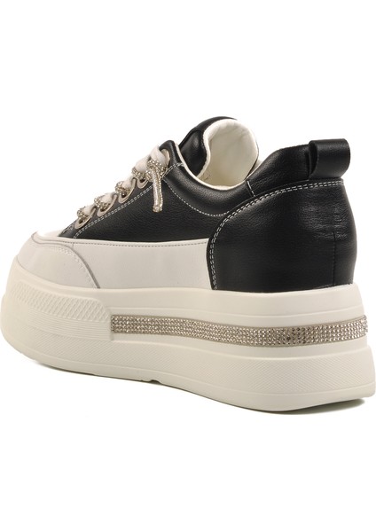 Siyah Yüksek Taban Kadın Sneaker 25Y492 Z