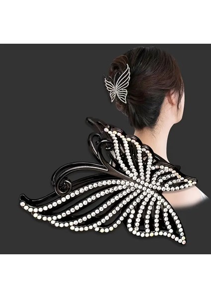 Metal Taşlı Kelebek Model Taşlı Mandal Toka