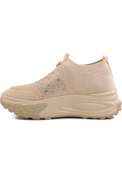 Bej Triko Hafif Kadın Sneaker 25Y305-4 Z