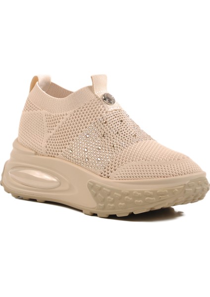 Bej Triko Hafif Kadın Sneaker 25Y305-4 Z