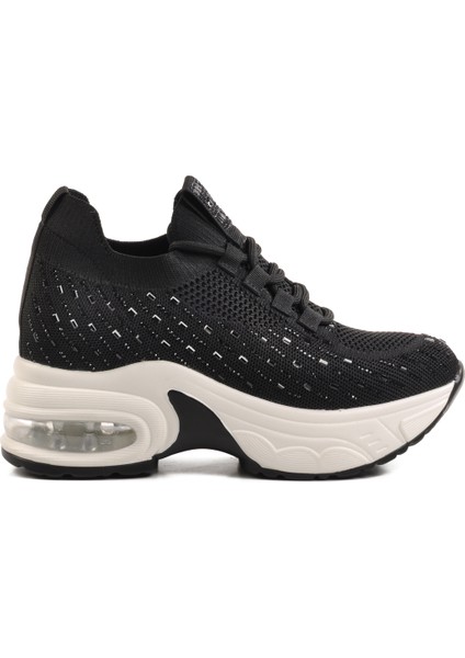 Siyah Triko Air Taban Kadın Sneaker 25Y300-20 Z
