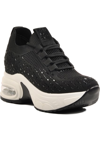 Siyah Triko Air Taban Kadın Sneaker 25Y300-20 Z modelleri