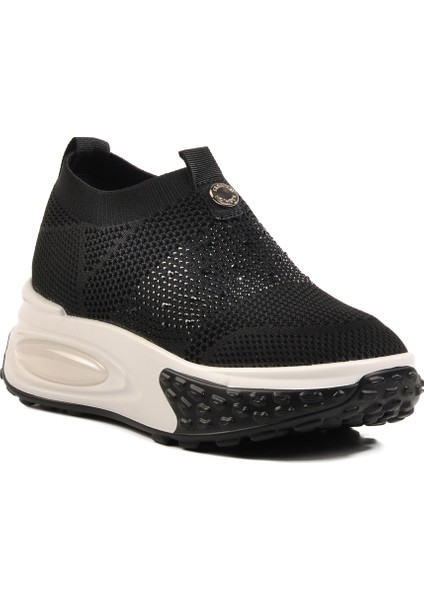 Siyah Triko Hafif Kadın Sneaker 25Y305-4 Z