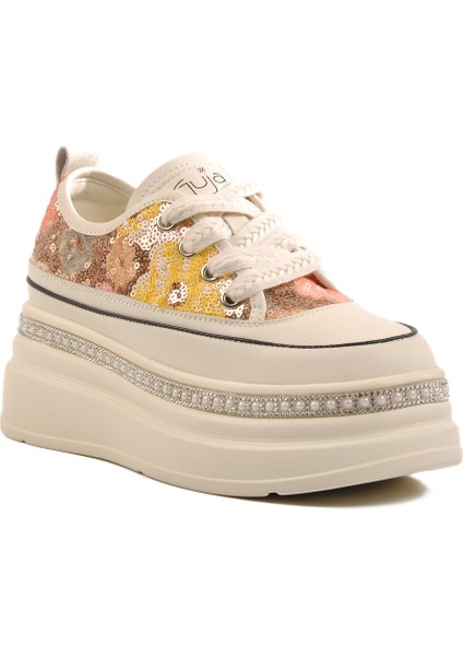 Sarı Yüksek Taban Kadın Sneaker 25Y423-6 Z modelleri