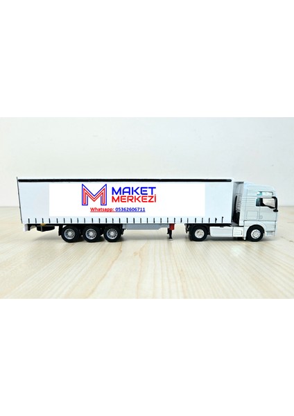 25 cm uzunlukta 1/64 ölçek gri VOLVO FH4 TIR MAKETİ (firma ismi yazılabilir)