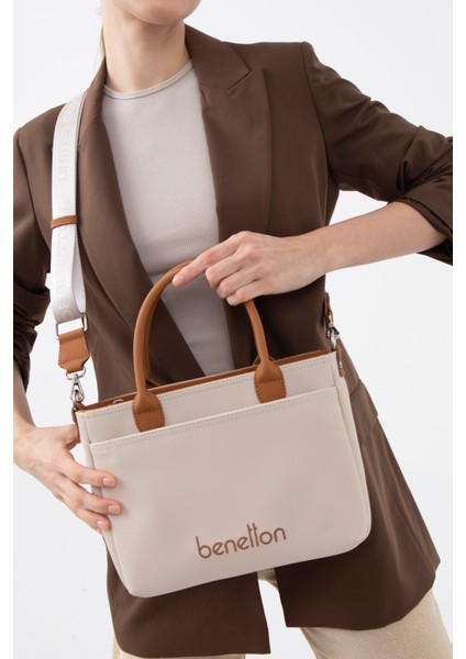 Unıted Colors Of Benetton Kadın Omuz Kol Çantası BNT 1614 - Bej-Camel