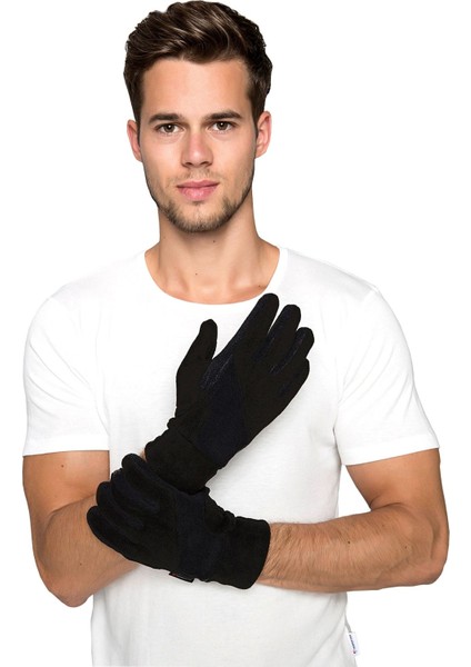 Unisex Siyah Polar Eldiven, Sıcak ve Rahat Kullanım İçin Uygun, Yumuşak ve Hafif Tasarım