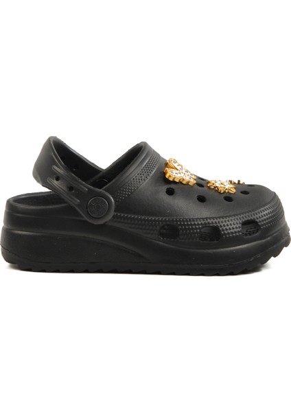 Siyah Unisex Sabo Çocuk Terlik 205 F