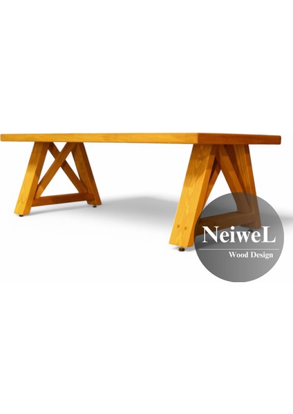 Garden Liaz Doğal Ahşap Bahçe SEHPA-70-120