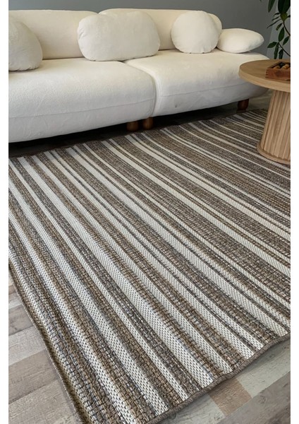 Halı Kilim Salon Mutfak Koridor Yolluk Jüt Hasır Görünümlü Dokuma Makine Halı Vizon