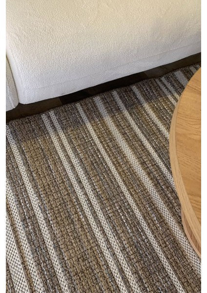 Halı Kilim Salon Mutfak Koridor Yolluk Jüt Hasır Görünümlü Dokuma Makine Halı Vizon