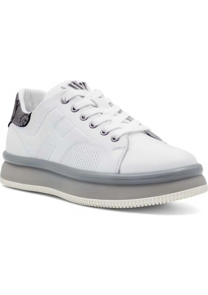 M030 Mr Erkek Beyaz-Gri Deri Günlük Spor Ayakkabı modelleri