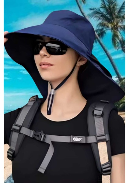 Kadın Güneş Korumalı Geniş Siperli Şapka Outdoor Şapka Plaj Şapkası