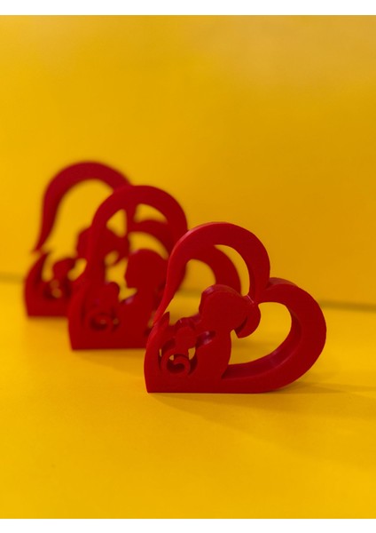 Anneler Gününe Özel Anne Çocuk Temalı 3lü Biblo Plastik