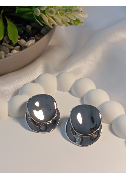 Gümüş Renk Çelik Küpe modelleri