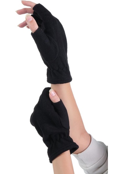 Turuncu unisex sıcak ve rahat polar eldiven, soğuk havalar için ideal tercih