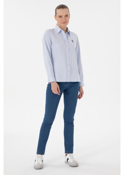 Kadın Açık Mavi Gömlek Basic 50298095-VR003 fırsatları
