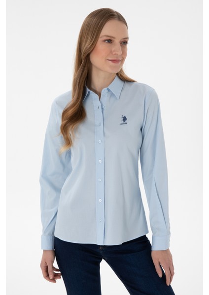 Kadın Açık Mavi Gömlek Basic 50298091-VR003
