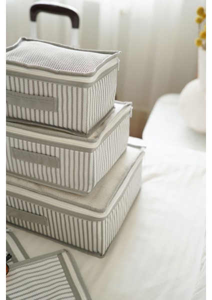 6 Parça Gri Halat Seyahat Hurç Seti, Hafif ve Dayanıklı Polipropilen Malzeme modelleri