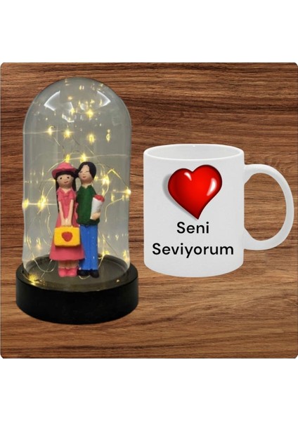 Sevgiliye Hediye Özel Hediye Dekoratif Fanus Hediyelik