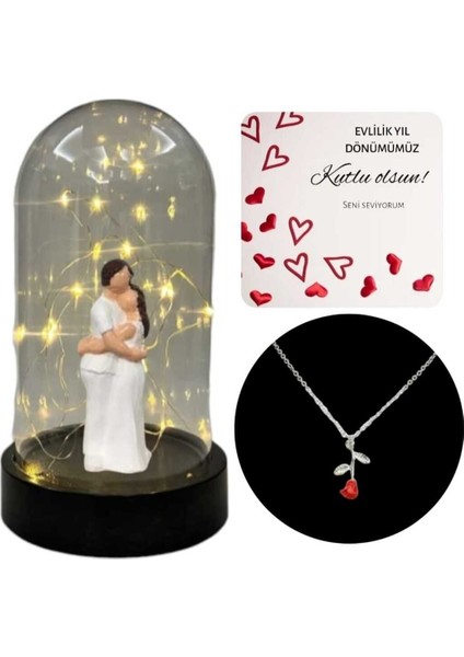 Sevgiliye Hediye Özel Hediye Dekoratif Fanus Hediyelik