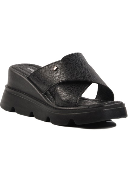 Siyah Yüksek Taban Kadın Terlik PC-7535 Z modelleri