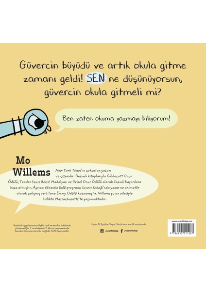 Güvercin Artık Okula Gitsin! - Mo Willems