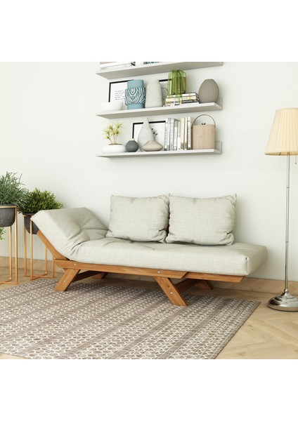 Fonksiyonel Yataklı Otantik Doğal Ahşap Kanepe Teak Renk modelleri