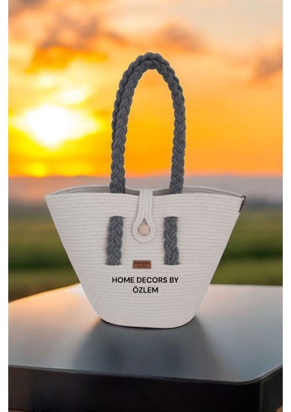 Hasır Çanta Omuz Çantası Plaj Çantası El Emeği Handmade Tasarım Tarz Yaz MODA-30CMX40-42CM