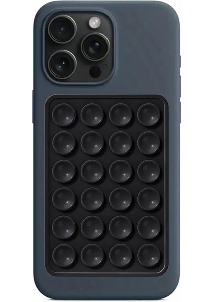 Silikon Vakumlu Telefon Tutucu, Cep Telefonu Için Silikon Yapışkanlı, Kaymaz Vantuz Telefon Tutucu