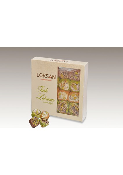 Karışık Çeşit Kremalı Antep Fıstıklı Sarma Lokum 300GR (Fıstık Resitali)