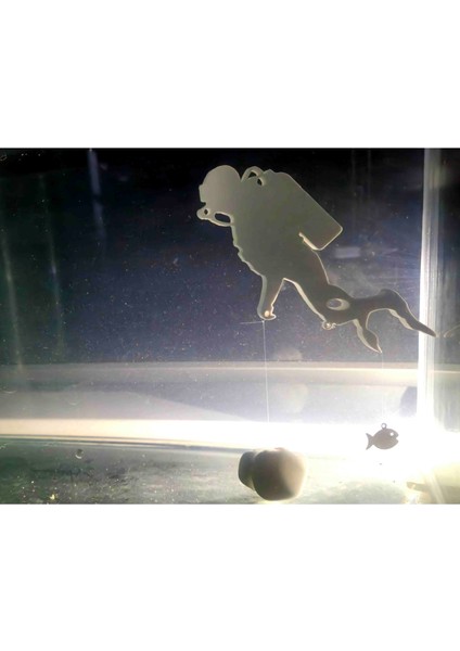 Dalgıç Pla Tasarım 10 cm Akvaryum Dekoru 2 Adet ( Mini Balık Hediyeli 1 Adet ) modelleri