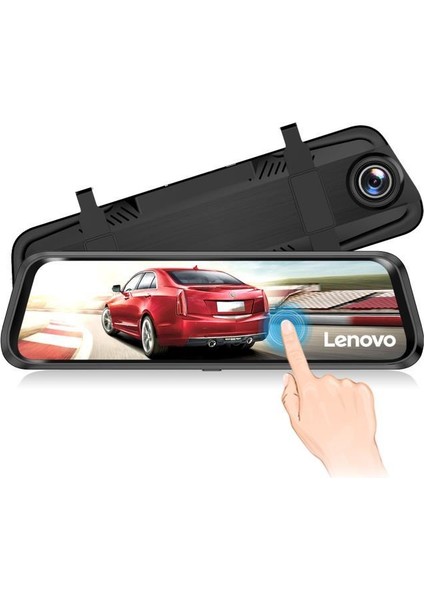 V7AHD Siyah 1080P Araç Içi 9.6inç Dokunmatik Dikiz Ayna Gece Görüşü Ön ve Arka Araç Kamerası