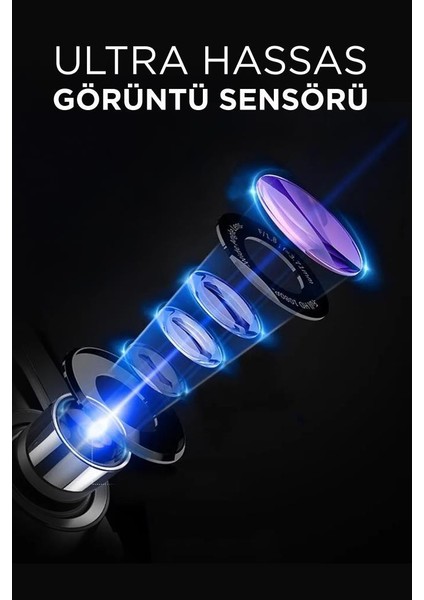 V7AHD Siyah 1080P Araç Içi 9.6inç Dokunmatik Dikiz Ayna Gece Görüşü Ön ve Arka Araç Kamerası
